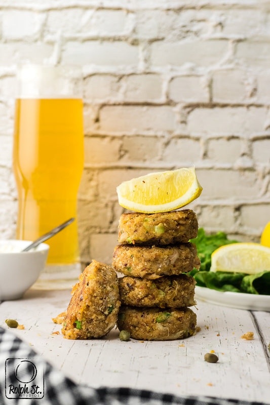 Crab Cakes Stacked